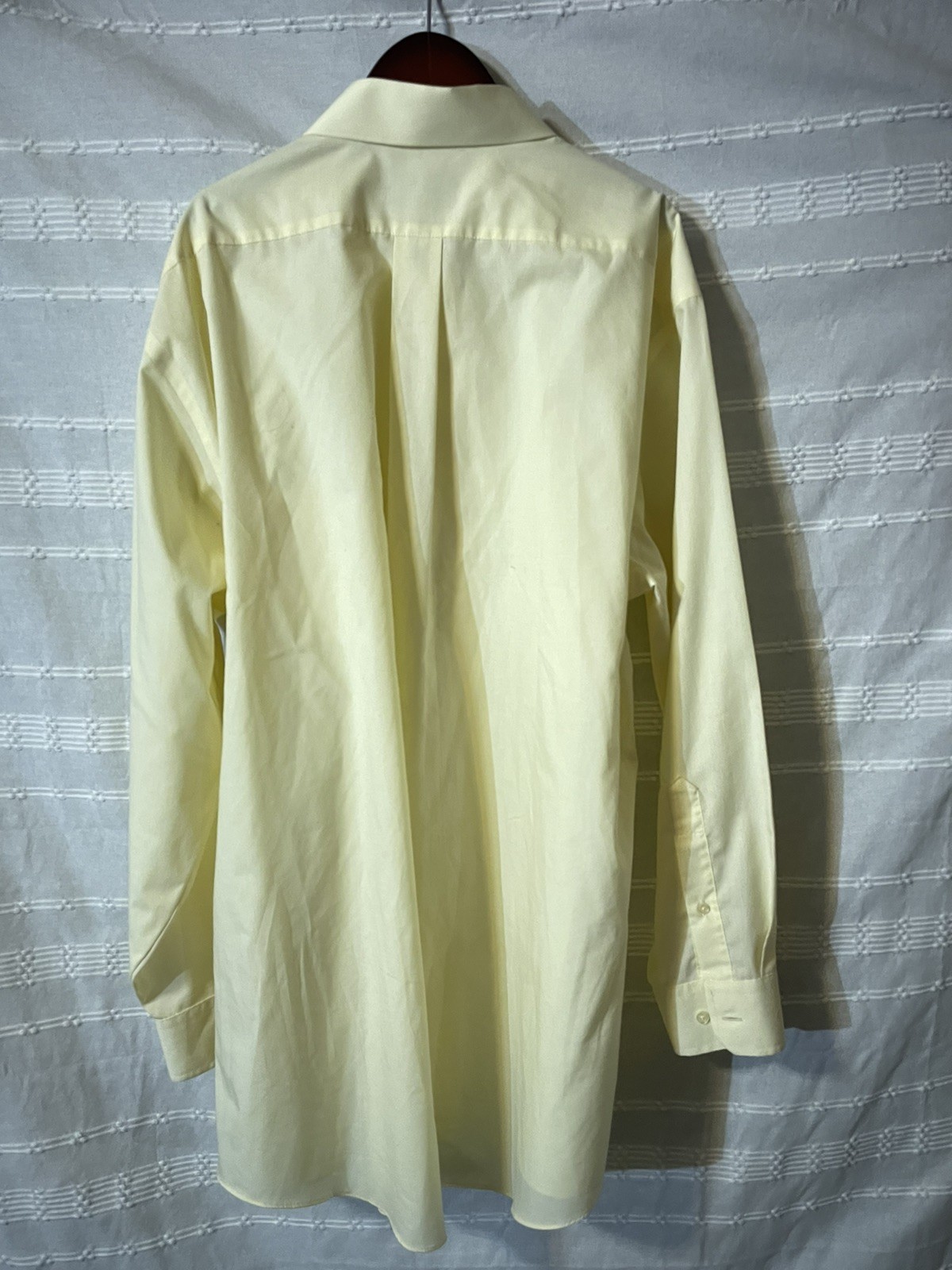 Stafford Essentials Yellow Button Long Sleeve Dre… - image 3