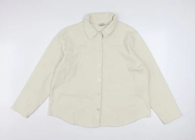 L.L.Bean Damen Elfenbein Fleece Knopf Jacke Gr. XL Regular - Bild 1 von 4