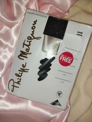 Pantyhose NEW PHILIPPE MATIGNON MIRAGE COFFEE NIP FASHION HOSIERY NYLON L NIP