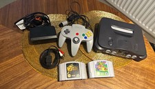 Nintendo 64 N64 Black PAL Console Bundle + Controller + PSU + AV + Zelda + Mario