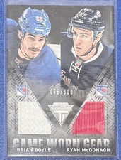 2013 Titanium Game-Worn Gear Combo Materials 076/300 Brian Boyle Ryan McDonagh