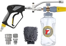 Tool Daily Foam Cannon with Pressure Washer Gun, Dual Connector Accessory, Power