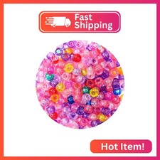 IOOLEEM Pony Beads, 1000pcs 9 Glitter Colors, Bulk Beads for DIY  Bracelets Mak