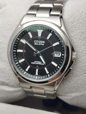 Citizen Attesa Radio Solar Titanium Watch Eco-Drive Autocalendar Used From Japan