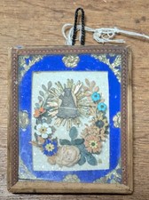 kleine Klosterarbeit Mantelmadonna hinter Glas Geh&auml;use Wallfahrt Andacht
