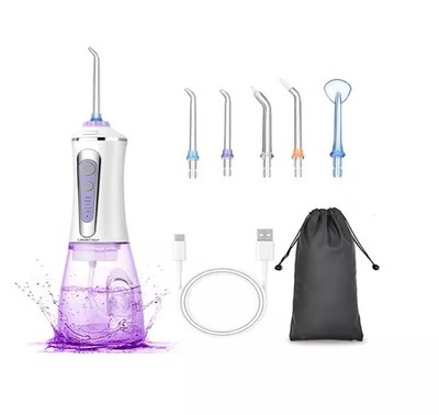 Wasser kabellose Zahnseide Dental Munddusche Zahnreiniger 5 Strahlspitzen portofrei