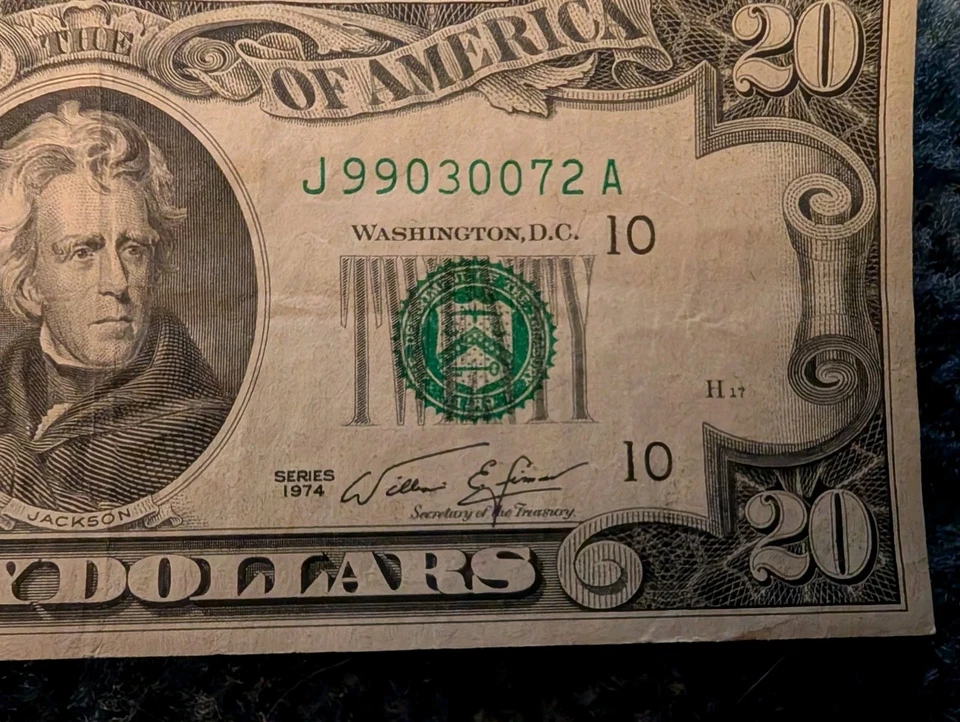 1974 20 dollar note great condition! - Image 3 of 4