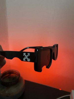 Off-White Square Designer Black Men's Sunglasses Plastic Frame & Tinted Lens
