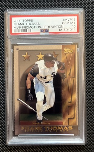 2000 Frank Thomas PSA 10 TOPPS MVP PROMOTION #MVP15 REDEMPTION POP 1