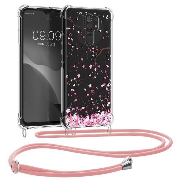 HüLle FüR Xiaomi Redmi 9 Mit UmhäNgekette Handy Cover Case SchutzhüLle-image
