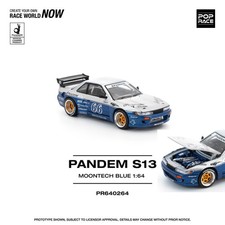 Pop Race 1/64 Pandem Silvia S13 Moontech Blue