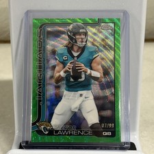 2025 Topps Chrome Trevor Lawrence Green Wave Refractor 07/99