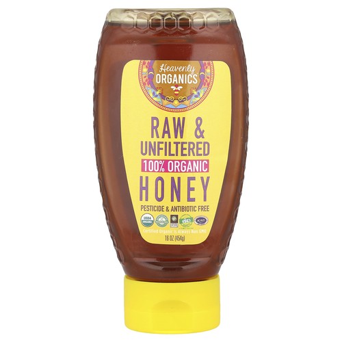 100% Organic Honey, Raw & Unfiltered, 16 oz (454 g)