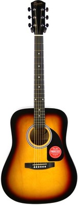 Fender Squier Dreadnought Acoustic Guitar - Sunburst (box rash throughout; plays