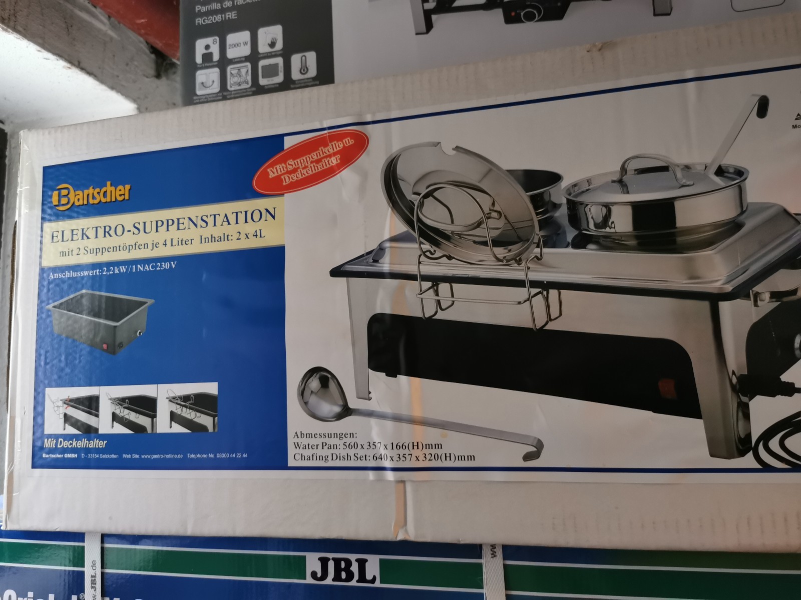 Bartscher 3x 1/3 GN Bain Marie Wärmebehälter