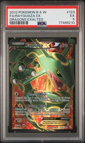 2012 Dragons Exalted Rayquaza EX FA 123 PSA 5