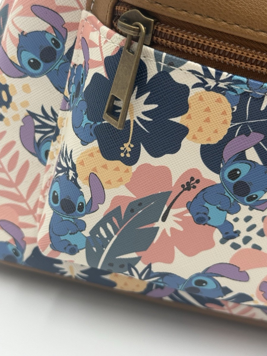 Disney Lilo & Stitch - Stitch Faces & Tropical Leaves Bioworld Mini Backpack NEW Disney | Bags | Disney Lilo Stitch Stitch Faces Tropical  main image 3