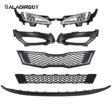 Direct Fit 7pc Upper Lower Grille Fog Light Bezel For Kia Optima Sx Sxl 11-13