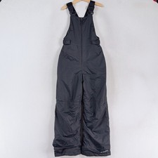 Columbia Kids' Snowslope II Bib Unisex Medium 10/12 Black Outdoor Ski Sledding