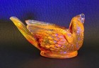 Boyd's Crystal Art Glass BIRD SALT #70 CHERRY RED 9-28-01 Glow Cherry Seed NOS — photo 5