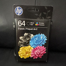 HP 64 Genuine Inkjet Ink Cartridges 2-Pack Black  Tri-Color for Envy