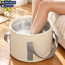 Foldable Foot Spa Bath Tub Portable Soak Basin Heat Retention Massage Bucket