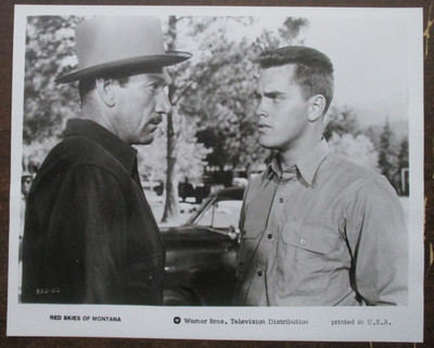 PRESS PROMO PHOTO 1952 MOVIE RED SKIES OF MONTANA JEFFREY HUNTER B&W 8X10 S591