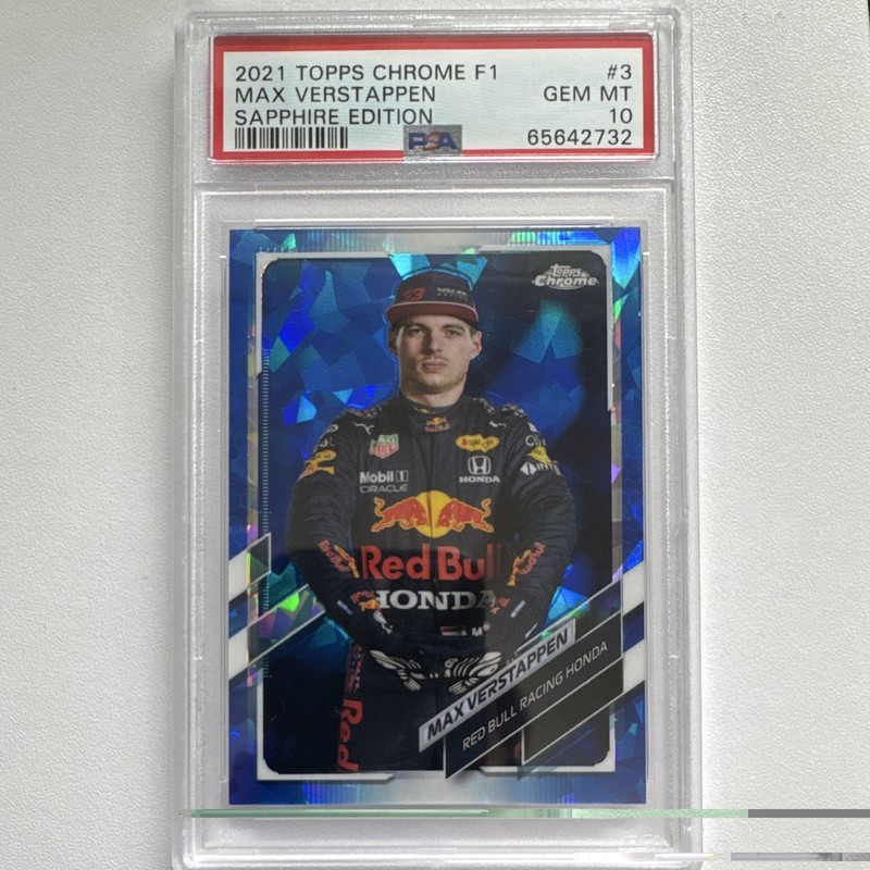 Topps 2021 Chrome Sapphire ED Formula 1 Racers Max Verstappen #3 PSA 10