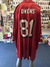 Reebok San Francisco 49ers Terrell Owens #81 NFL On Field Jersey Red 5XL