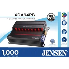 Jensen XDA94RB 1000 Watts  Class D 4 Channel Bridgeable Amplifier x 4 RMS