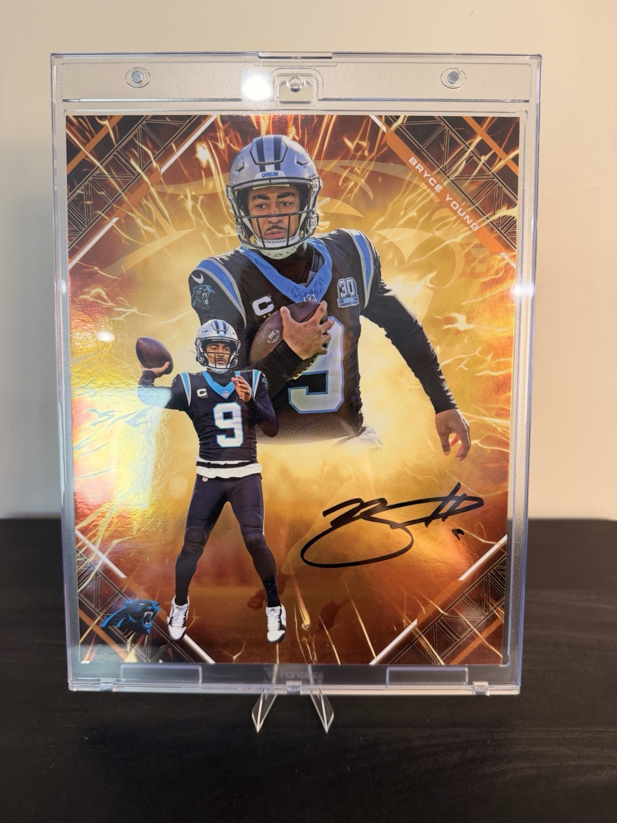 Bryce Young Autographed Signed Carolina Panthers Panthers Fanatics Emanate Orange 21/25 
