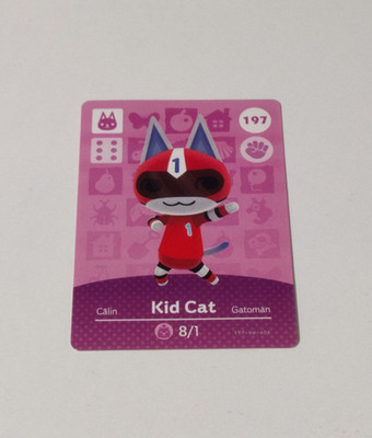 #197 [US]Kid Cat / Câlin / Gatomán / Pit / Zampa  - Animal Crossing Amiibo Card 
