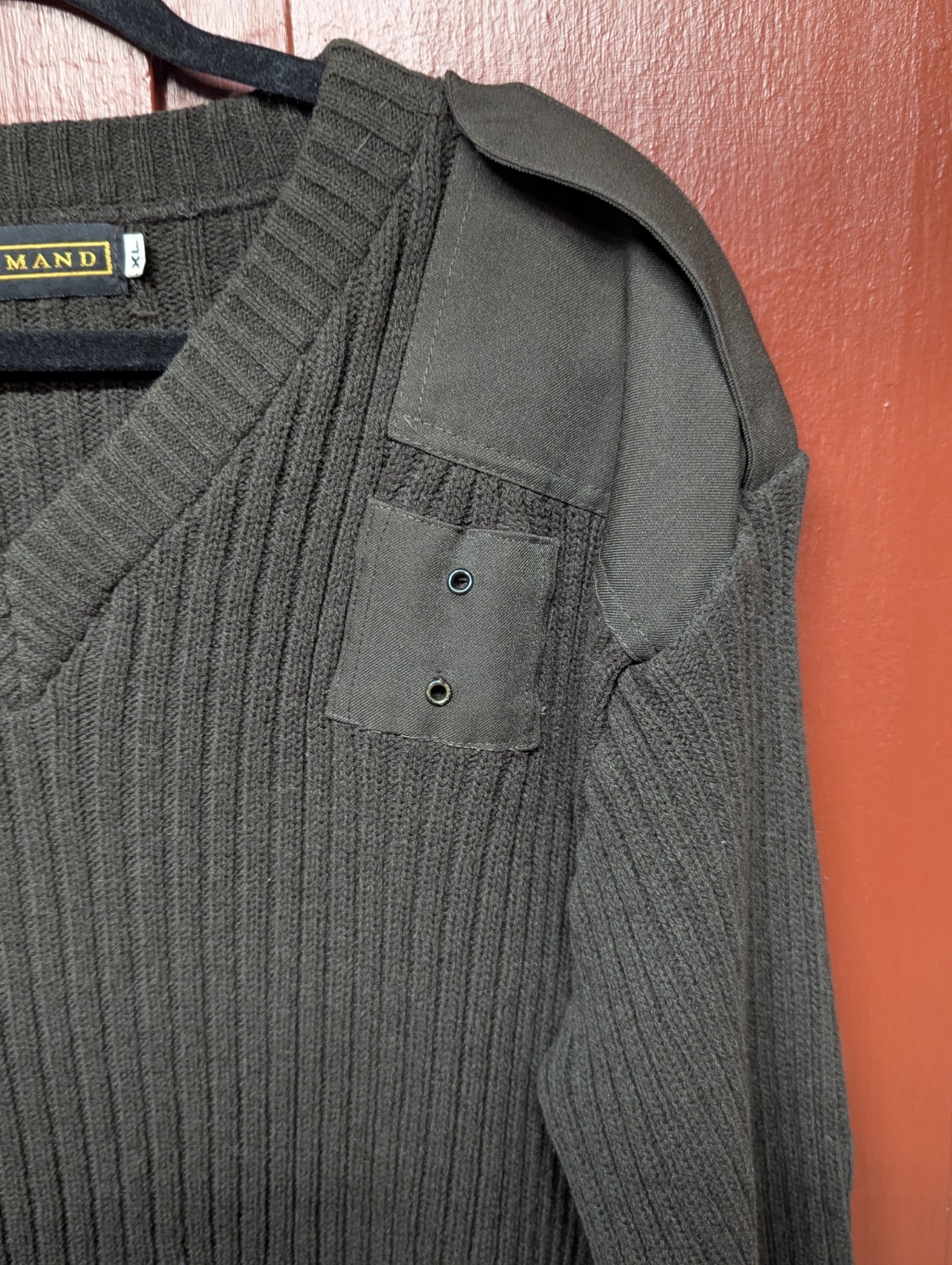 Vintage Brown Command Commando Military Sweater M… - image 5