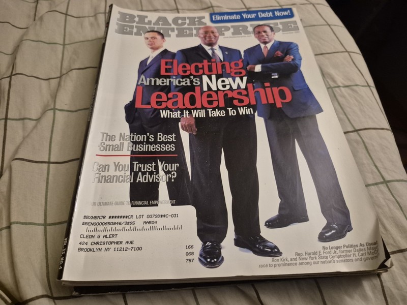 BLACK ENTERPRISE magazine Harold Ford Jr Ron Kirk H. Carl McCall Andre Taylor 