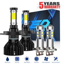 For Daewoo Nubira 1999-2002 9003 Headlight + H11 Fog Light Combo LED Bulbs 4X