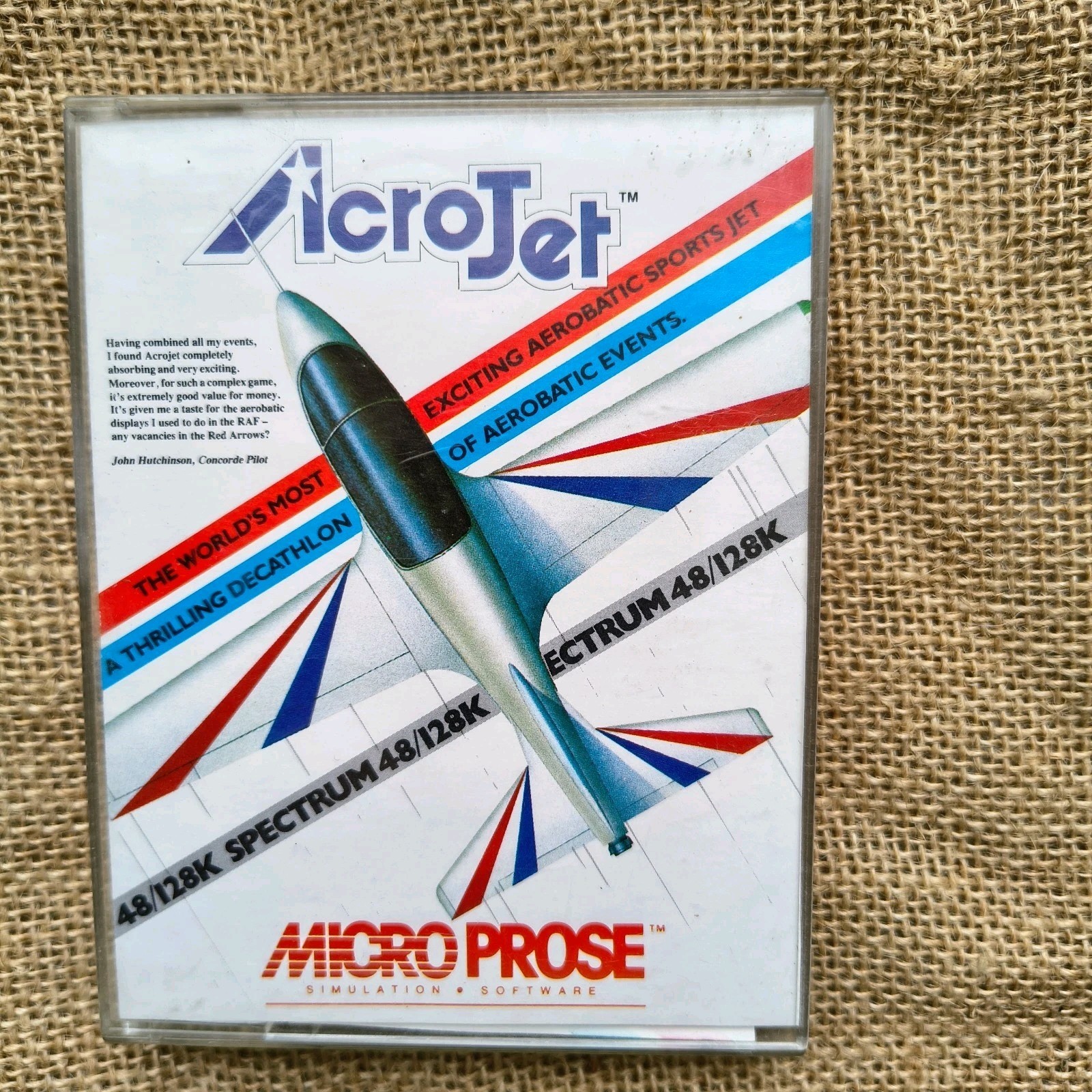 AcroJet Sinclair ZX Spectrum Game Cassette Tape Micro Pose 1986 Double Case