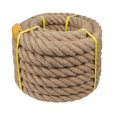 Twisted Manila Rope Natural Jute Rope 2 Inch x 50 Feet Heavy Duty Hemp Rope...