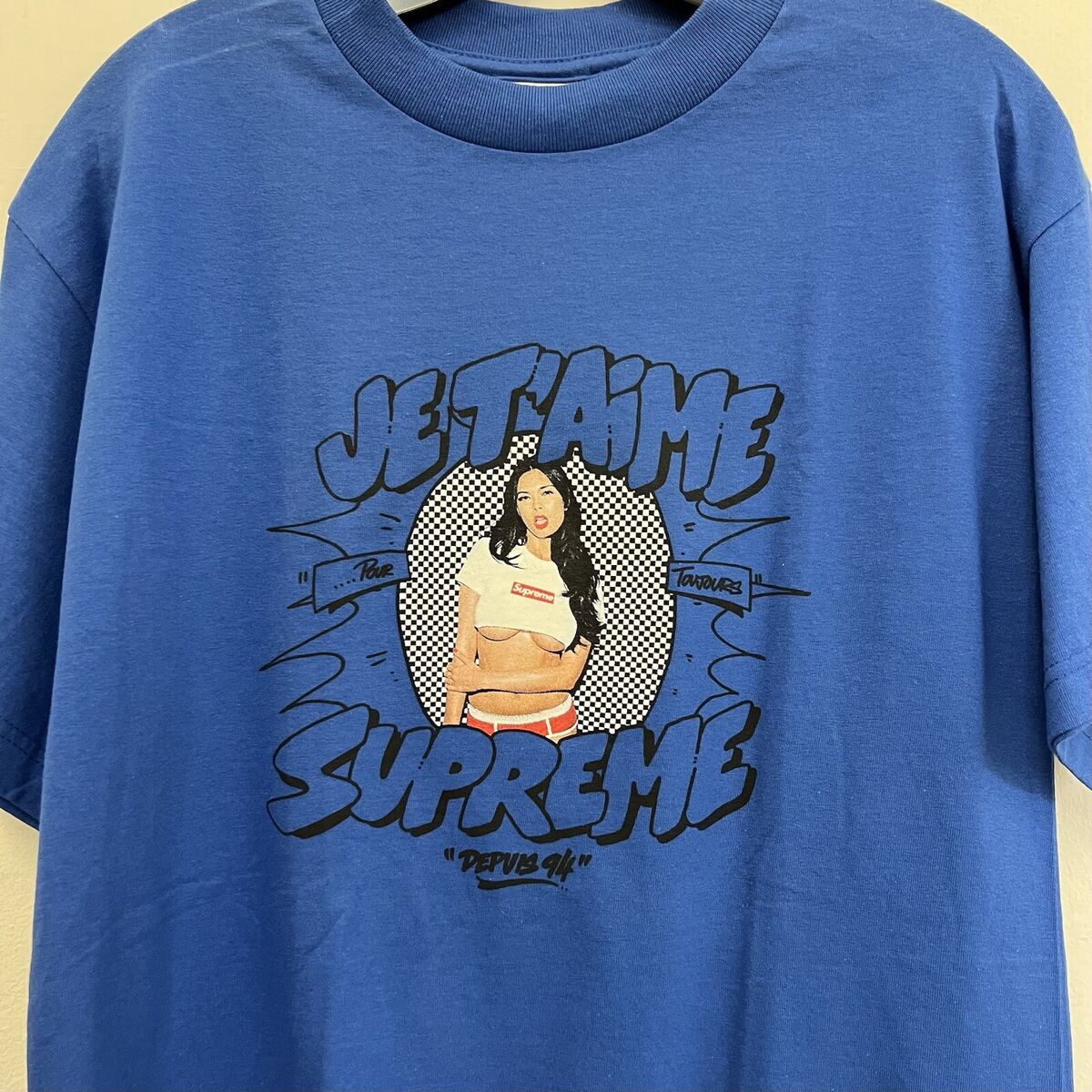 Deadstock 2007 Supreme Tera Patrick Je T'Aime Blue Tee Sz M Deadstock 2007 Supreme Tera Patrick Je T'Aime Blue Tee Sz M