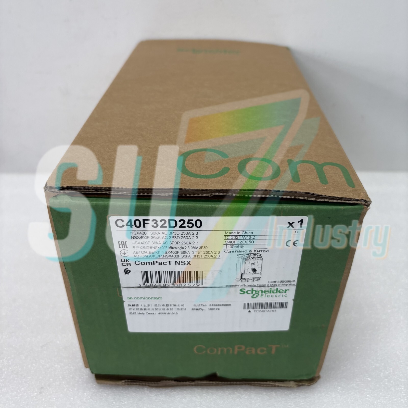 Schneider C40F32D250 NSX400F Mic2.3 250A 3P3D circuit breaker# 1pcs  New  In Box