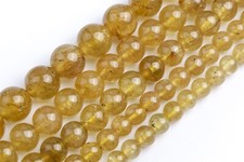 Genuine Natural Yellow Brown Apatite Grade AAA Round Loose Beads 4/6/7/8/10MM