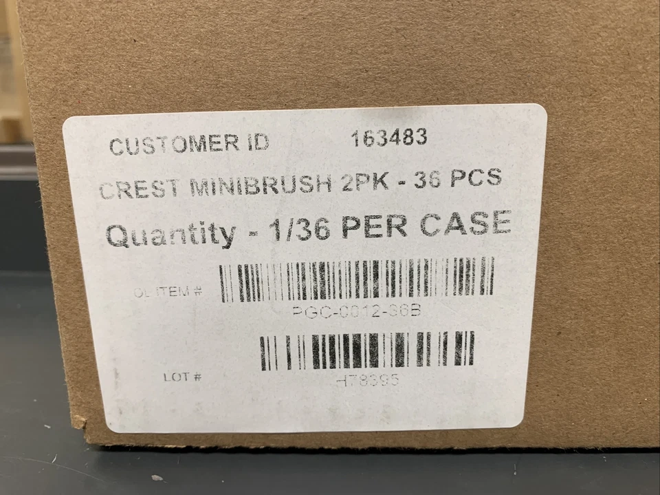 Crest Mini brush 2 Packs W/ 36 PCS For A Total Of 72 Brushes For On The Go Brush - Imagem 4 de 4