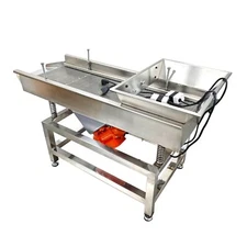 Stainless Steel 5mm Round Hole Linear Vibrating Screen 110V 120W*2 3000rpm