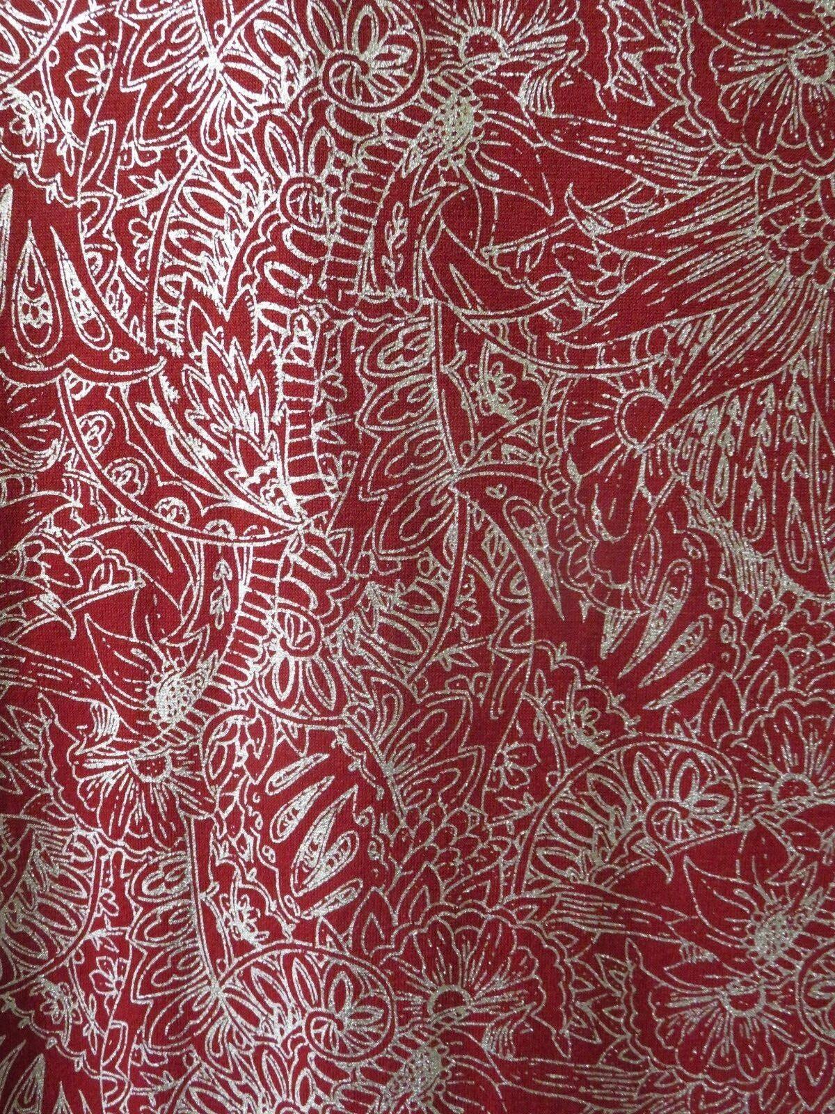 LuLaRoe Solid Red Marron Silver Elegant Carly Ext… - image 6