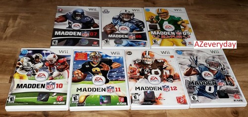 Madden NFL Wii FOOTBALL game LOT/Bundle 13 12 11 10 09 08 07 COMPLETE ...