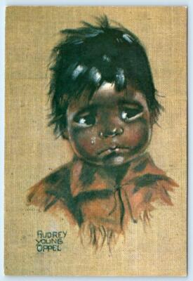 Artist AUDREY YOUNG OPPEL Sad Native Child Artist AUDREY YOUNG OPPEL Sad Native Child