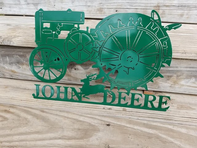 16" John Deere Tractor- CNC Wall Art Decor hand made in waco tx | eBay
