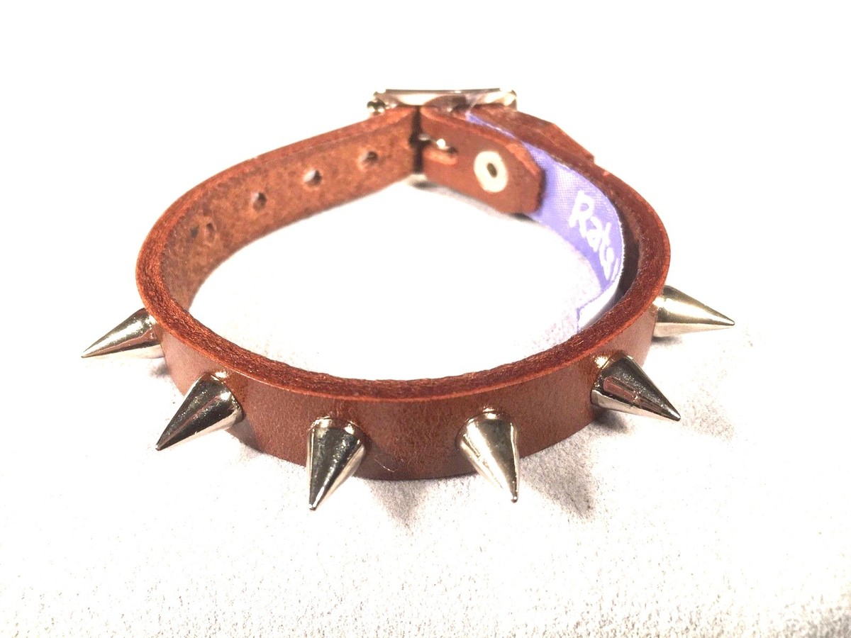 Premium Studded Leather Bracelet Wristband Cuff With 1/4" Pyramid Square Studs Spikes Spots Hand Made In USA NYC 1 2 3 4 And 5 Row - Foto 11
