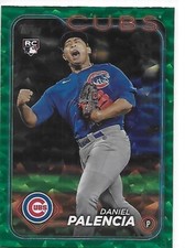 2024 Topps Series 1 Baseball Green Foil RC Daniel Palencia 7/499 Cubs