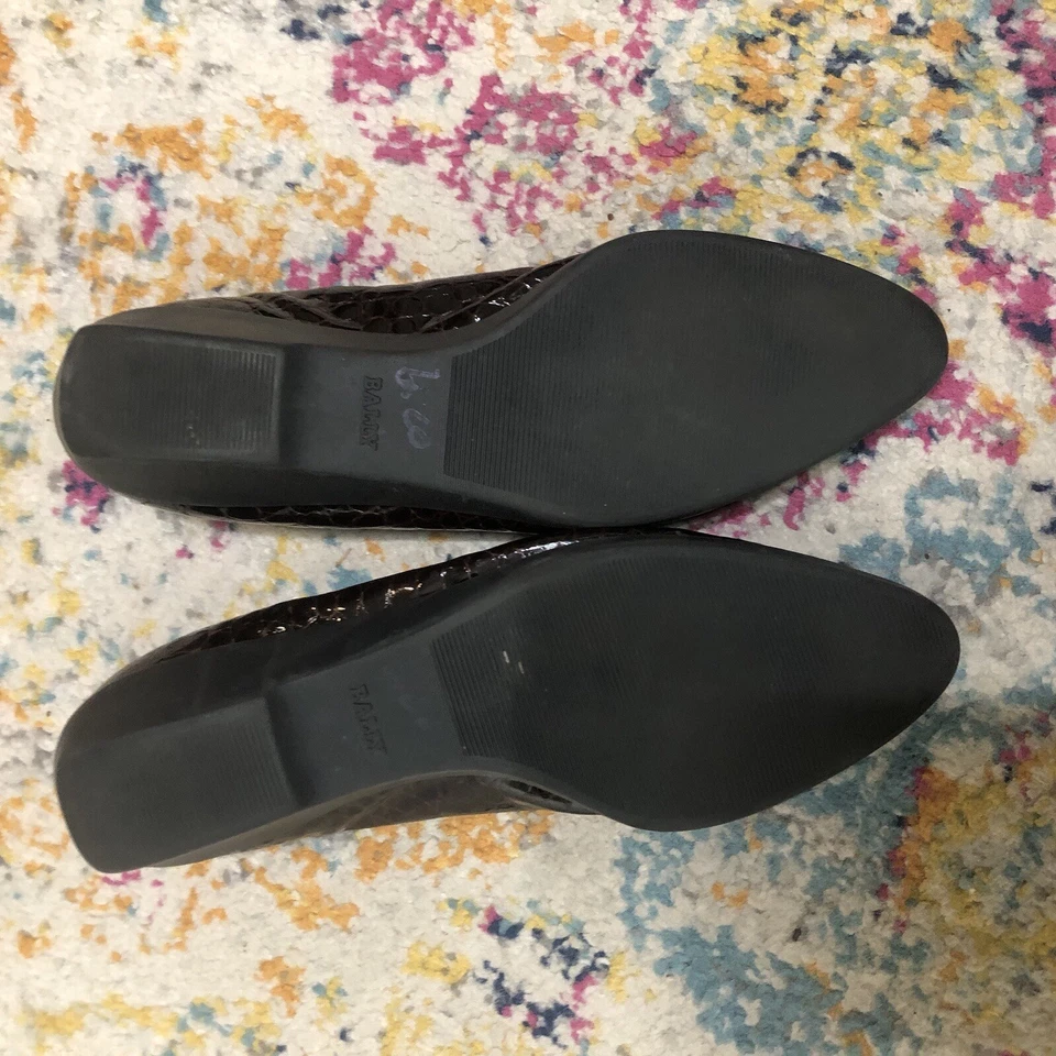 Precioso estilo cuero cocodrilo 8N Bally vintage para mujer marrón Foto 4 de 4