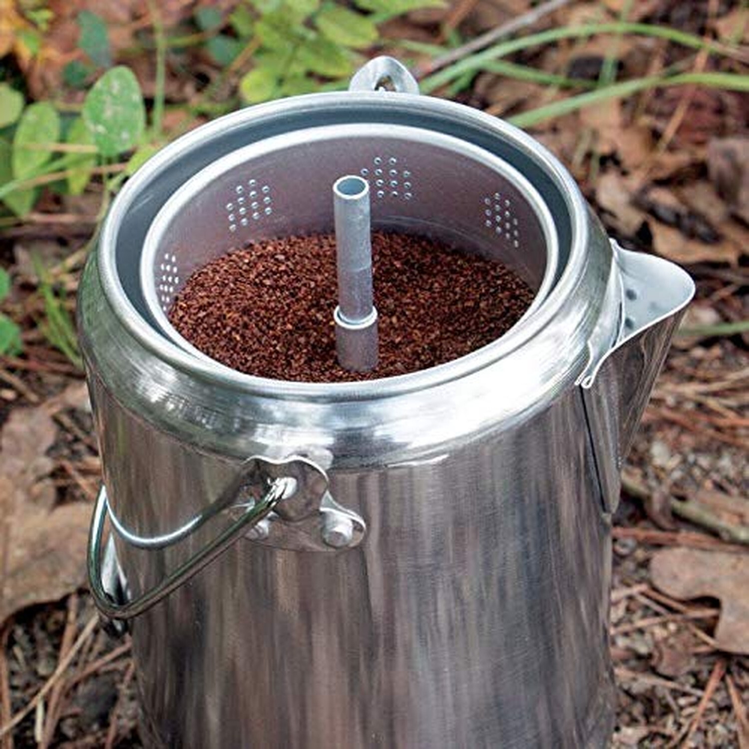 Coghlan's 9-Cup Aluminum Coffee Pot, Silver